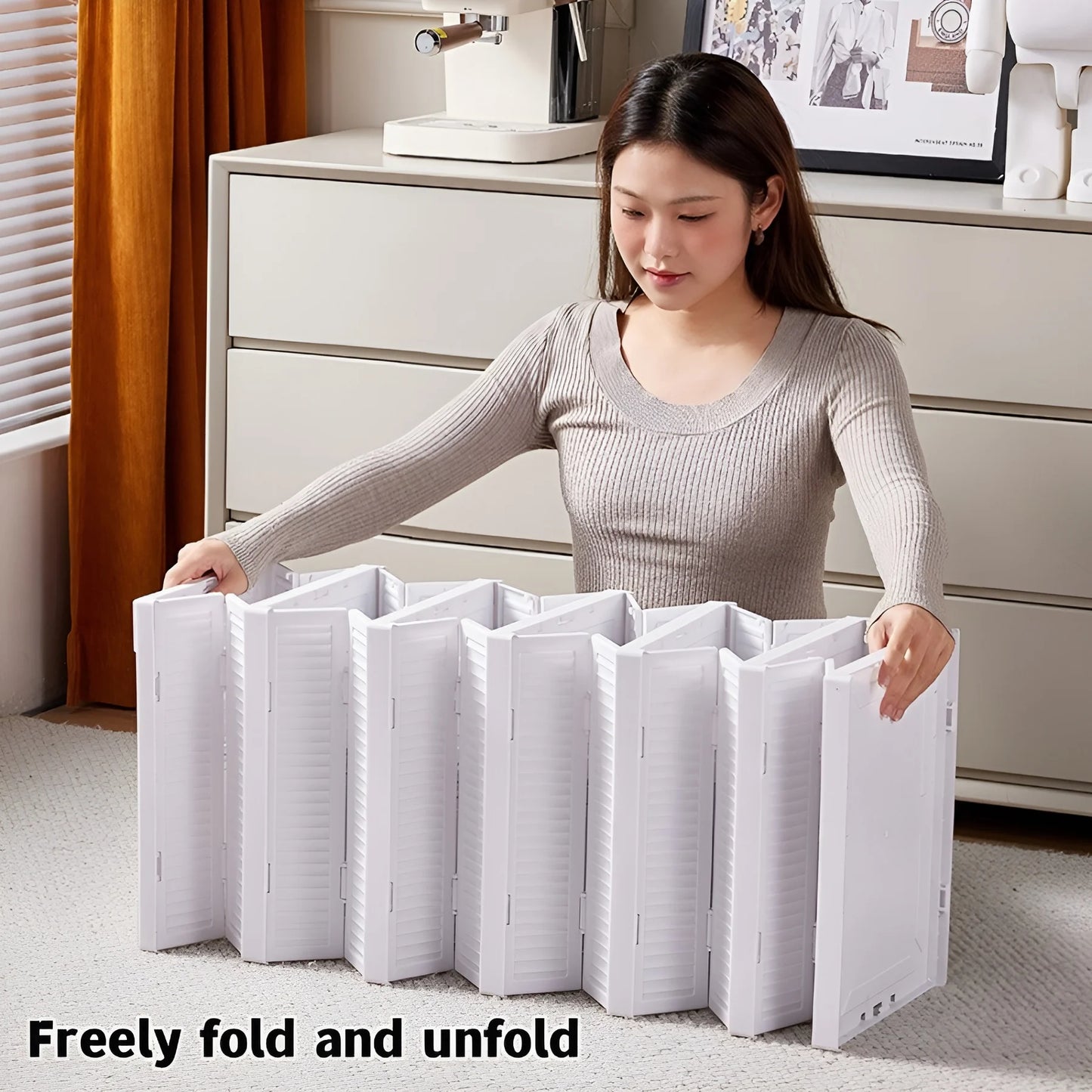 6Layer Foldable Shoe Box Organizer Transparent Stackable Sneaker Storage with Dustproof Design