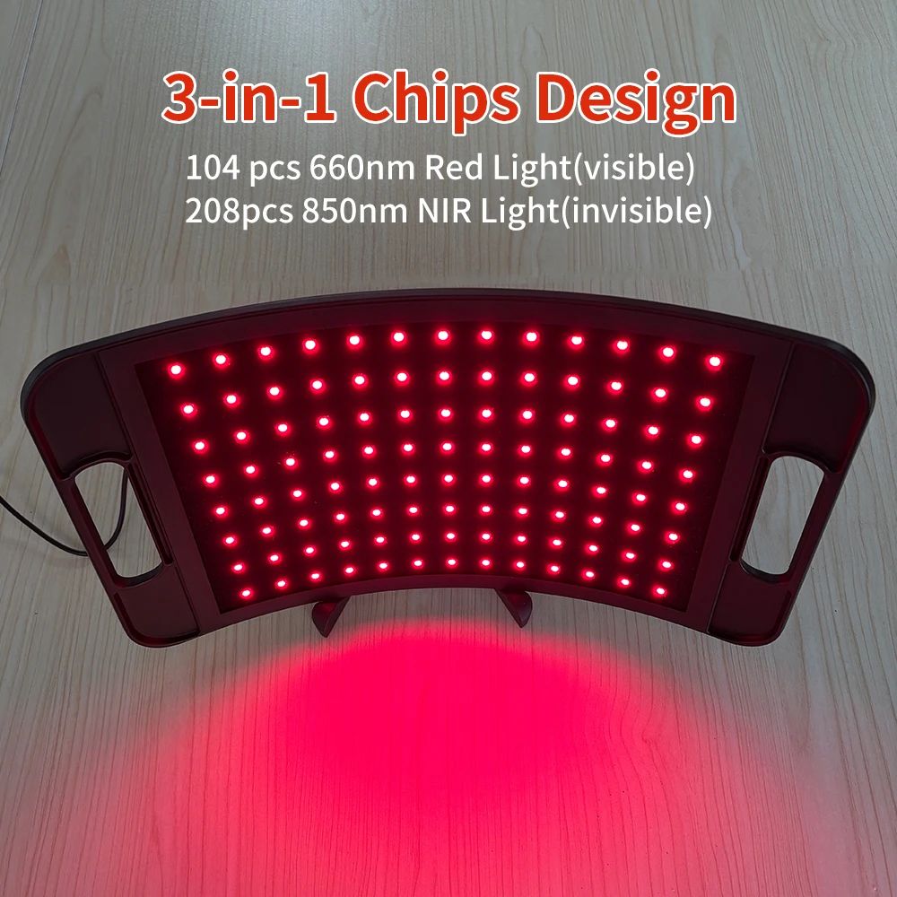 Red Light Therapy Lamp For Face  Body Near Infrared Panel With Adjustable Stand  Timer For Home Use 4