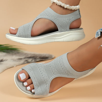 Dressy Platform Wedge Sandals For Women Breathable Jelly Thong Summer Sandals 8