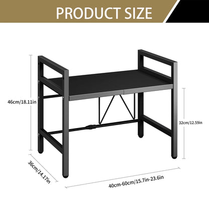 Adjustable Microwave Shelf Organizer Rust  Moisture Resistant Kitchen Countertop Storage Rack 1