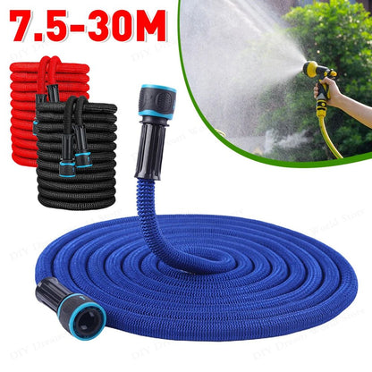 Expandable Magic Hose for Car Wash, Home Garden Watering, High-Pressure Flexible Water Pipe Suitable for Faucets