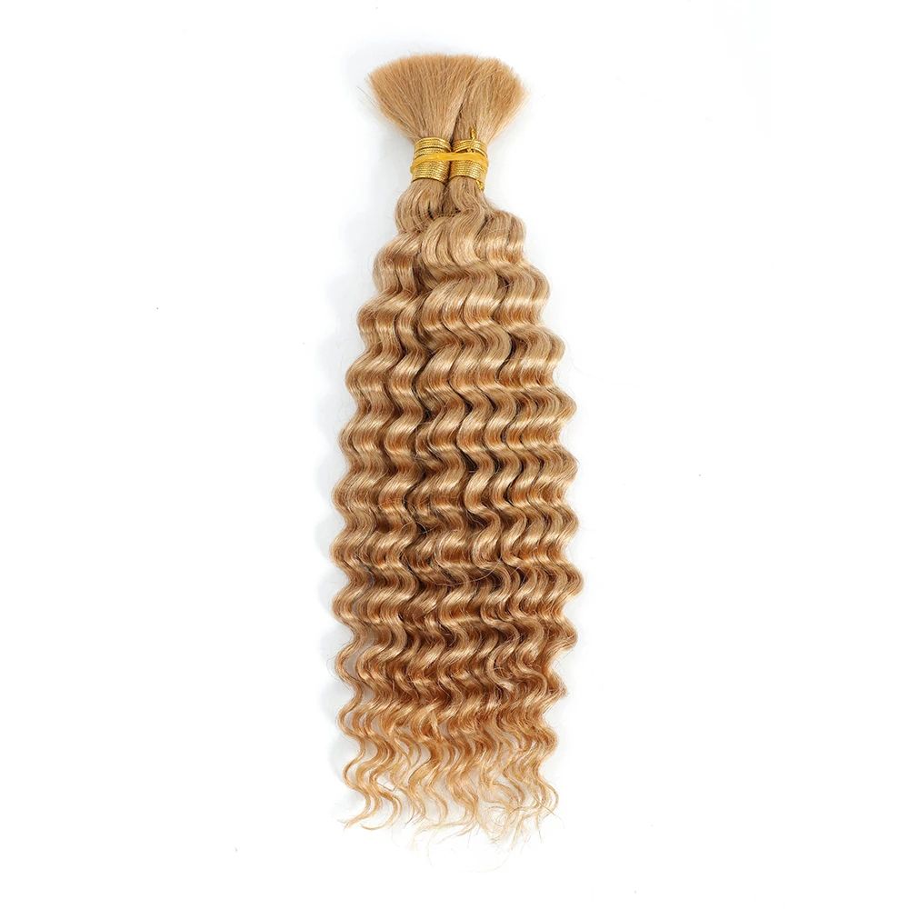 Brazilian Virgin Human Hair Deep Wave Bulk No Weft Braiding Hair For Boho Braids 6