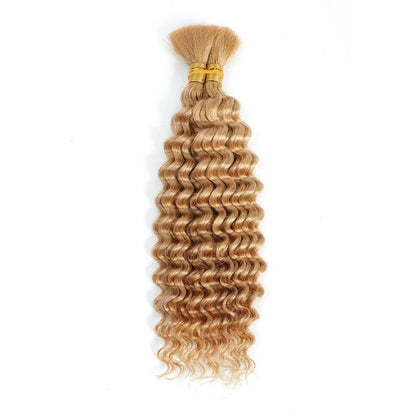 Brazilian Virgin Human Hair Deep Wave Bulk No Weft Braiding Hair For Boho Braids 6