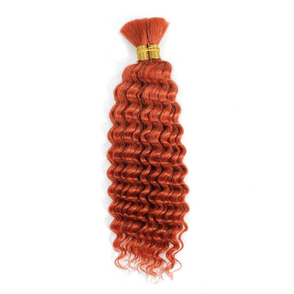 Brazilian Virgin Human Hair Deep Wave Bulk No Weft Braiding Hair For Boho Braids 7