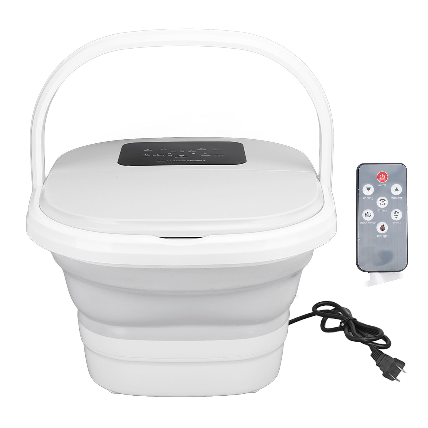 Foldable Heating Foot Massager Spa Soaker Smart Soak Tub With 8 Rollers  Remote Control 3