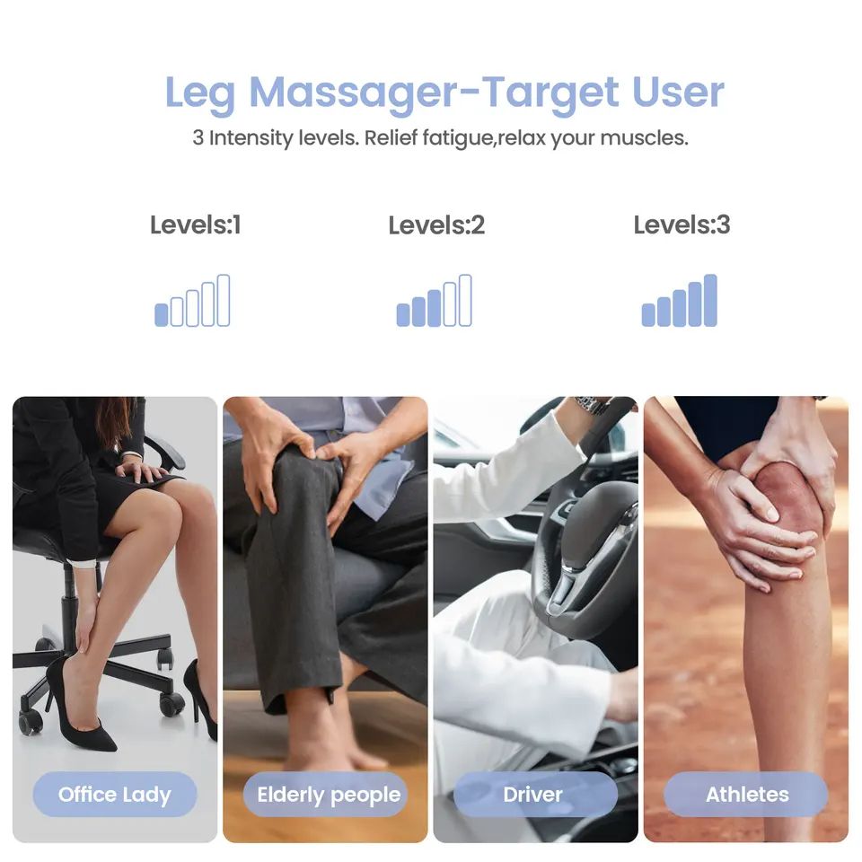 Air Compression Leg Massager With Heat Foot  Calf Circulation Massage Ideal Christmas Gift 4
