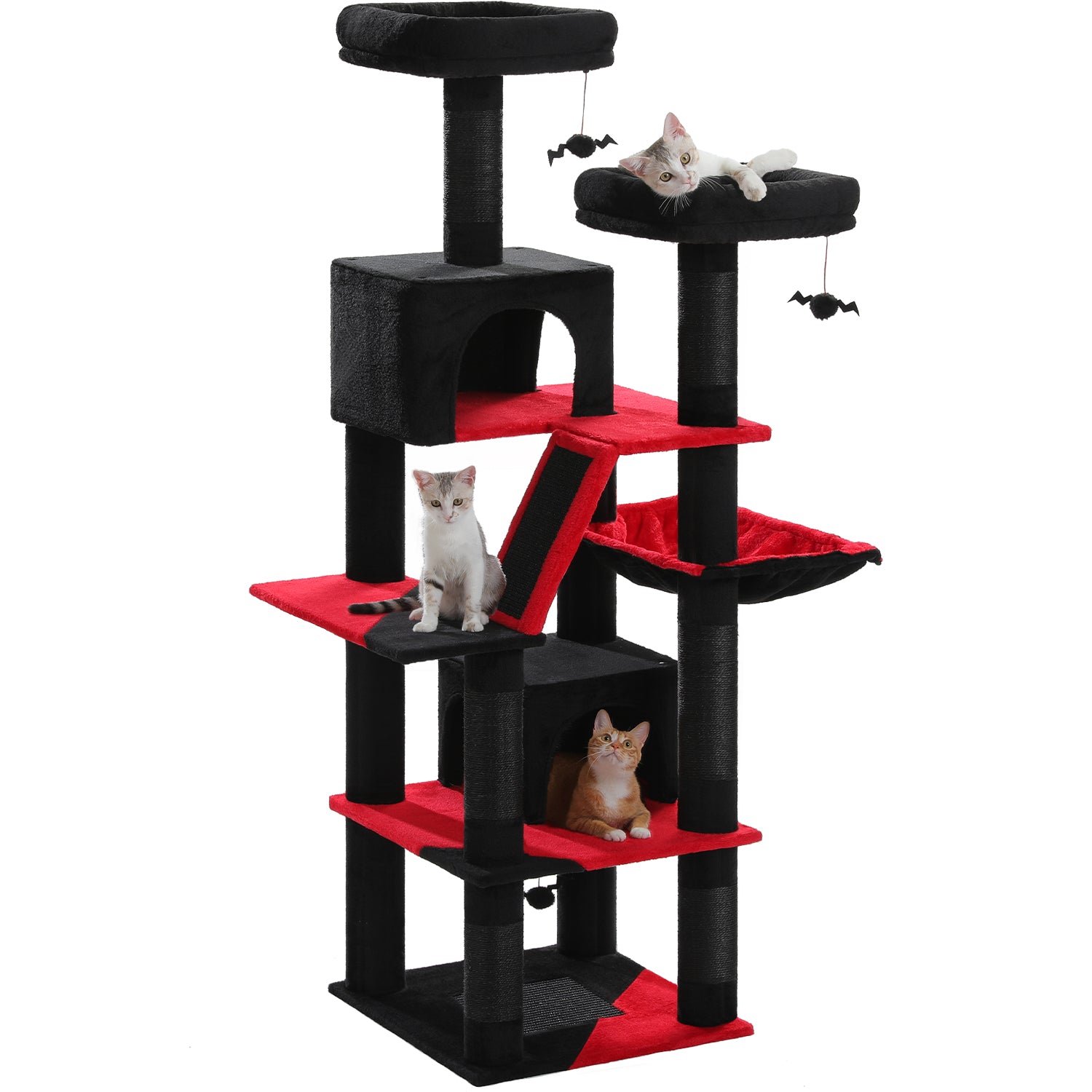 MultiLevel Plush Cat Tree ExtraLarge Cat Tower With Scratching Boards Perches  Caves 15