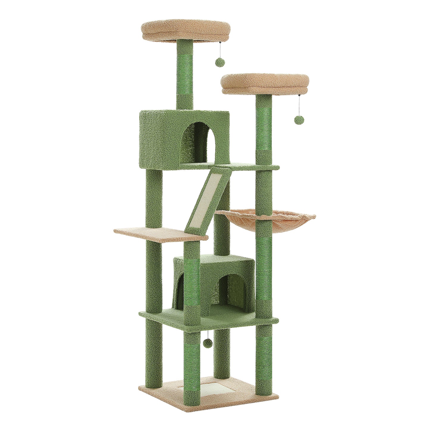 MultiLevel Plush Cat Tree ExtraLarge Cat Tower With Scratching Boards Perches  Caves 11
