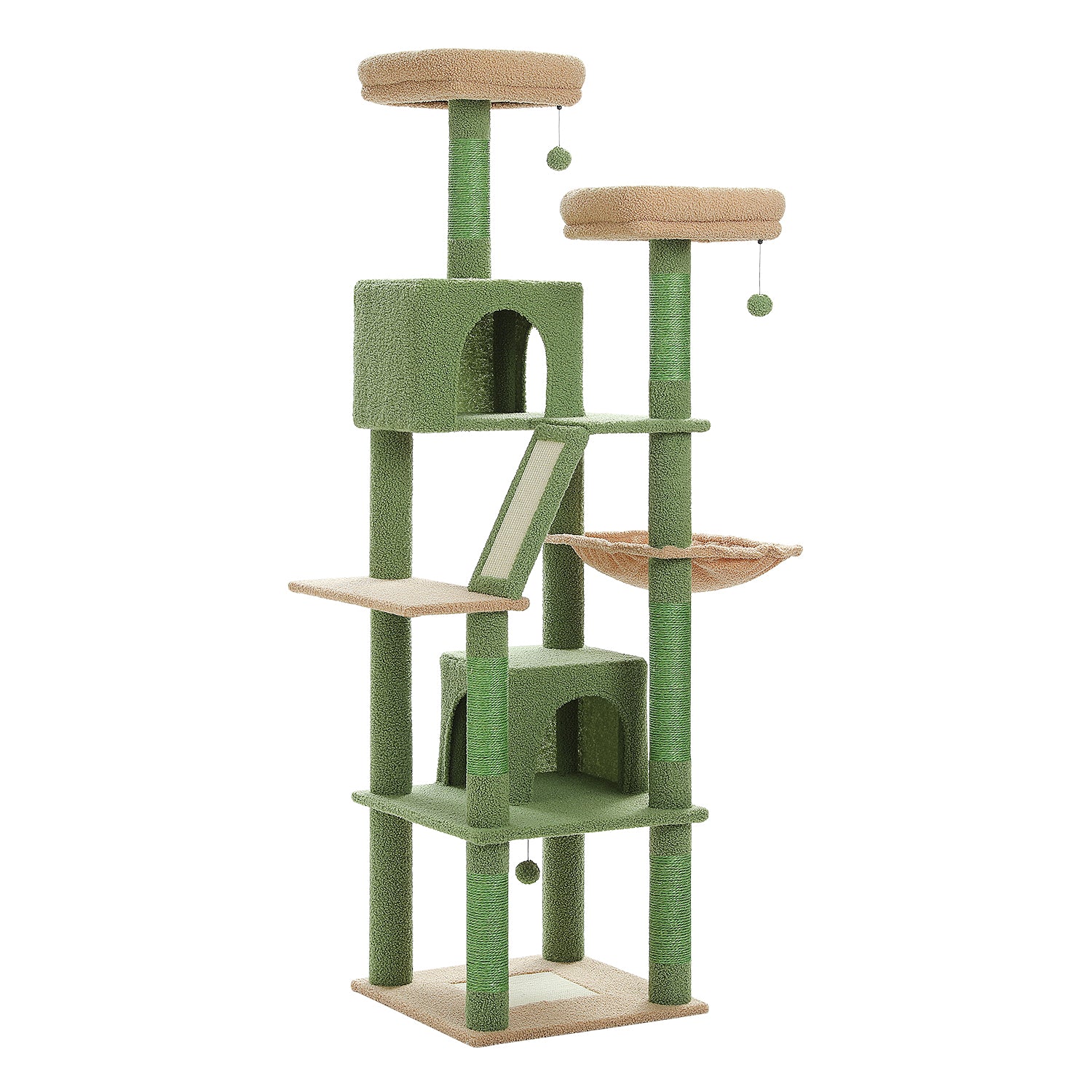 MultiLevel Plush Cat Tree ExtraLarge Cat Tower With Scratching Boards Perches  Caves 11