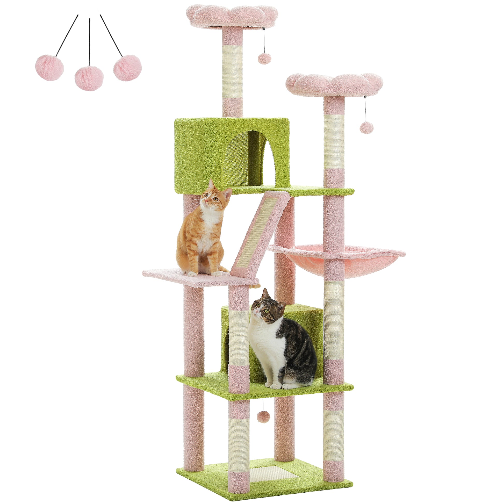 MultiLevel Plush Cat Tree ExtraLarge Cat Tower With Scratching Boards Perches  Caves 16