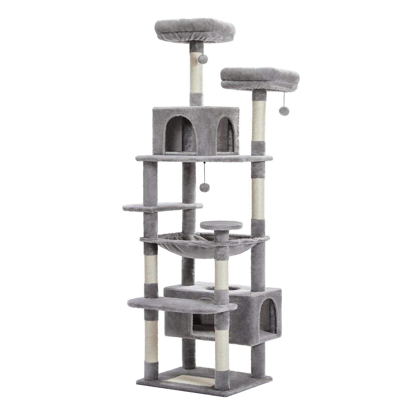 MultiLevel Plush Cat Tree ExtraLarge Cat Tower With Scratching Boards Perches  Caves 6