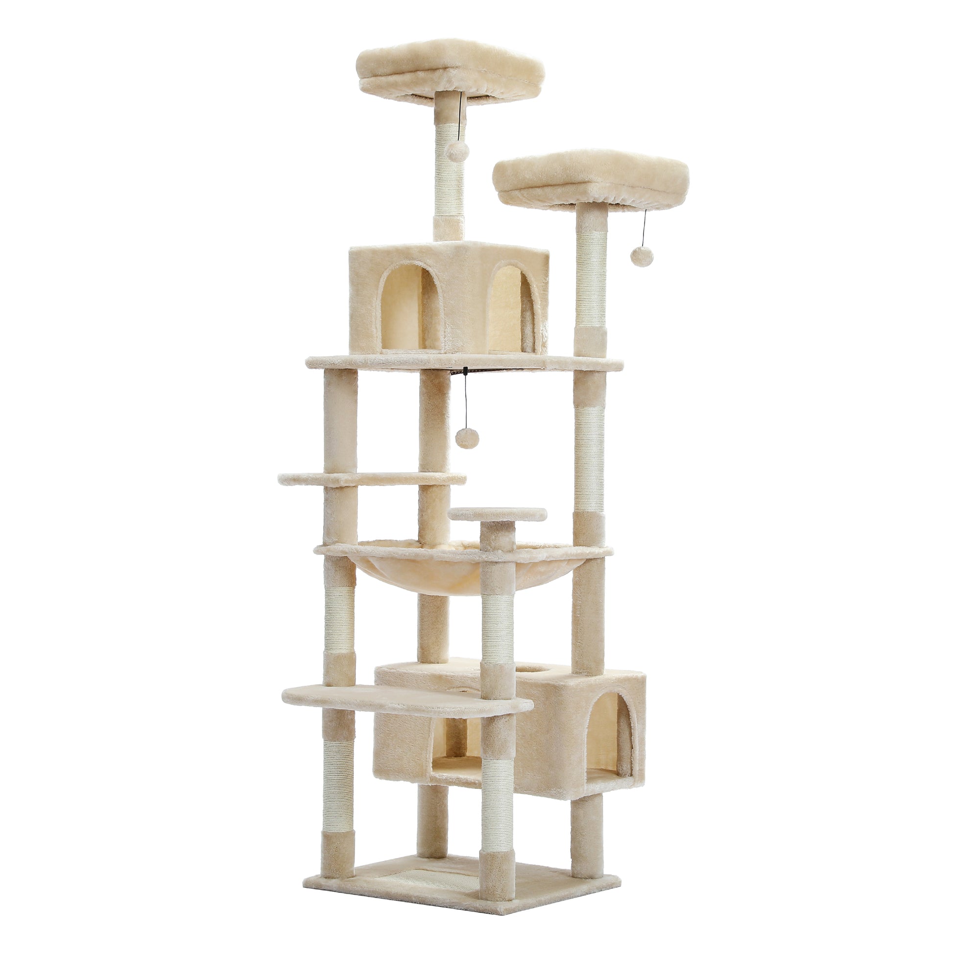 MultiLevel Plush Cat Tree ExtraLarge Cat Tower With Scratching Boards Perches  Caves 7
