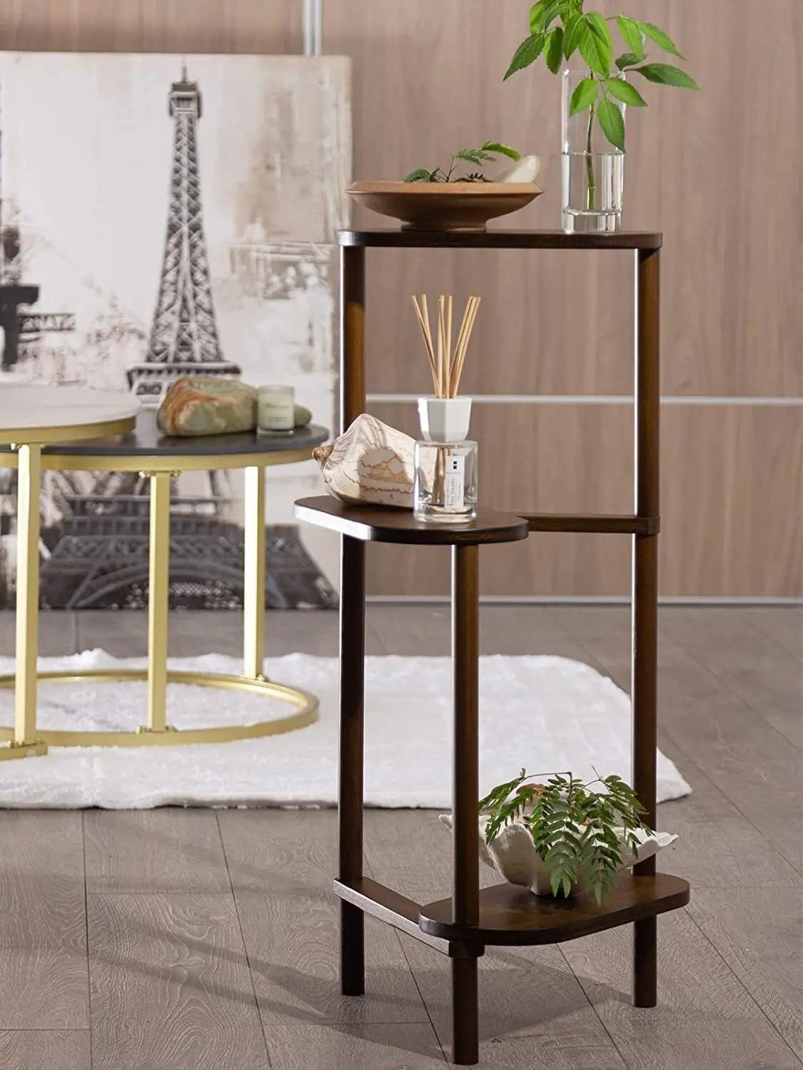 Tier Bamboo Tall Corner Plant Rack Planter Stand Flower Pot Holder Storage Shelf For Balcony Garden 2