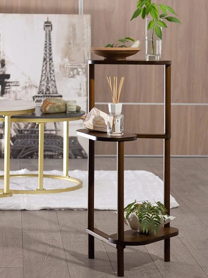 Tier Bamboo Tall Corner Plant Rack Planter Stand Flower Pot Holder Storage Shelf For Balcony Garden 2