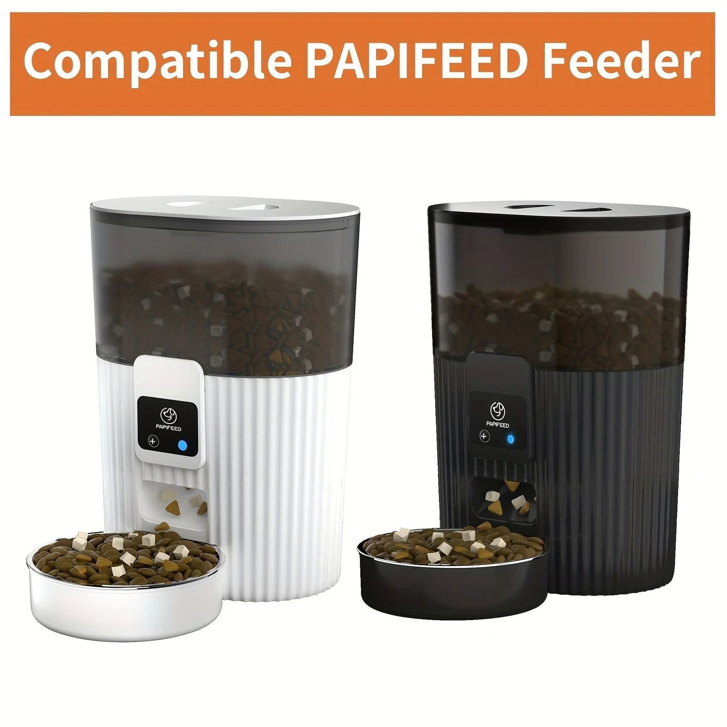 PAPIFEED Smart Automatic Cat Feeder, WiFi Remote Pet Food Dispenser for Cats and Dogs with Timed Portion Control