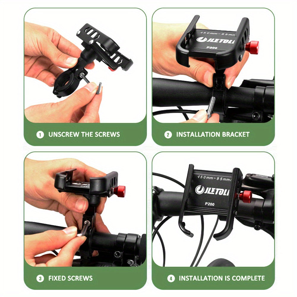 360 Rotating Bike Phone Holder Adjustable ShockAbsorbing Bicycle  Motorcycle Phone Mount For Secure 2