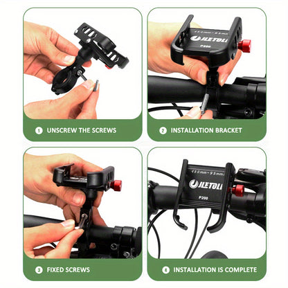360 Rotating Bike Phone Holder Adjustable ShockAbsorbing Bicycle  Motorcycle Phone Mount For Secure 2