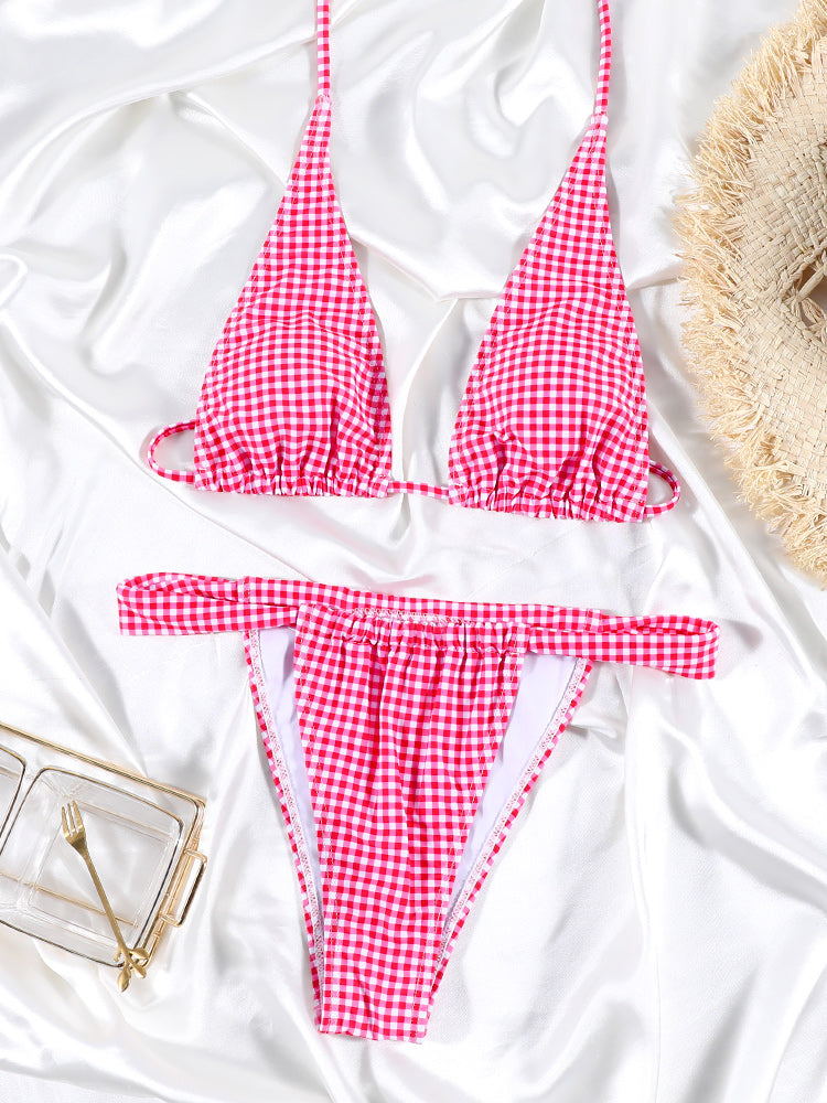 Tie Dye Bandage Bikini Set Sexy Womens Swimwear  Beachwear Print Bathing Suit 7