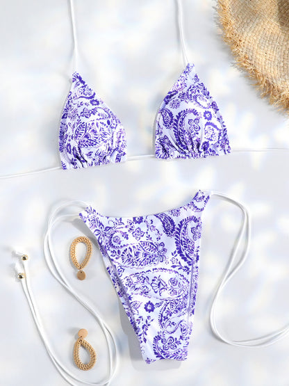 Sexy Triangle Mini Bikini Sets Micro Thongs Swimsuit Women Bikini Bandage Bathing Suit  Beachwear P