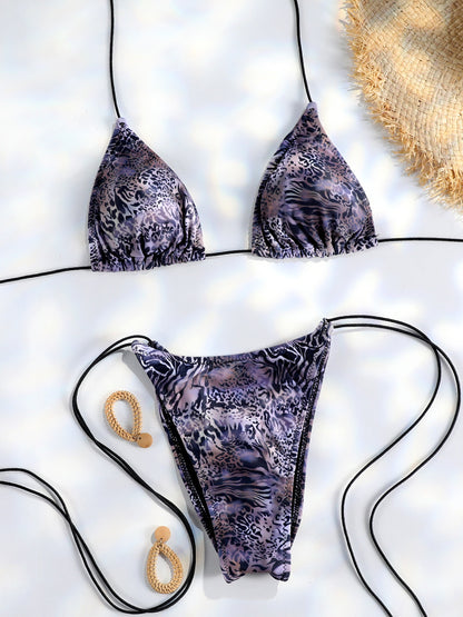 Sexy Triangle Mini Bikini Sets Micro Thongs Swimsuit Women Bikini Bandage Bathing Suit  Beachwear P