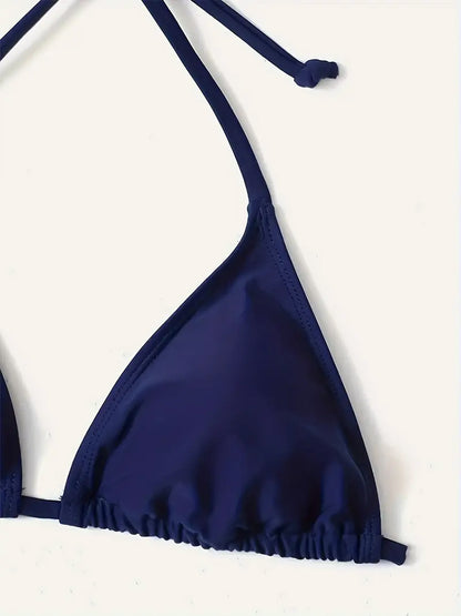 Sexy Swimwear Thong Bikini Set Sexy New Navy Blue Swimsuits Woman Sexy Bathing Suits With Bikinis T 1