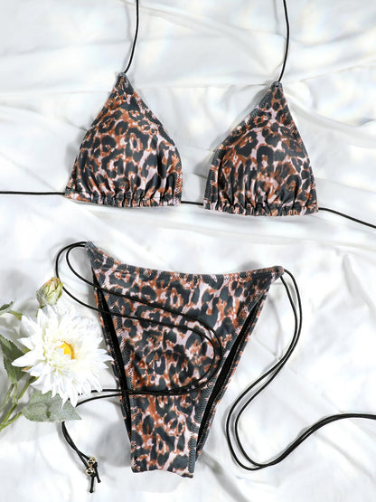 Sexy Triangle Mini Bikini Sets Micro Thongs Swimsuit Women Bikini Bandage Bathing Suit  Beachwear P