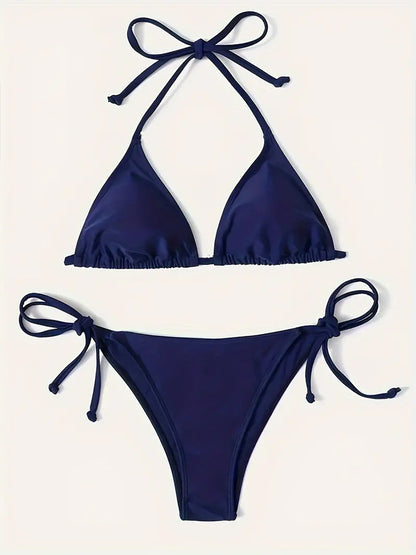 Sexy Swimwear Thong Bikini Set Sexy New Navy Blue Swimsuits Woman Sexy Bathing Suits With Bikinis T 3