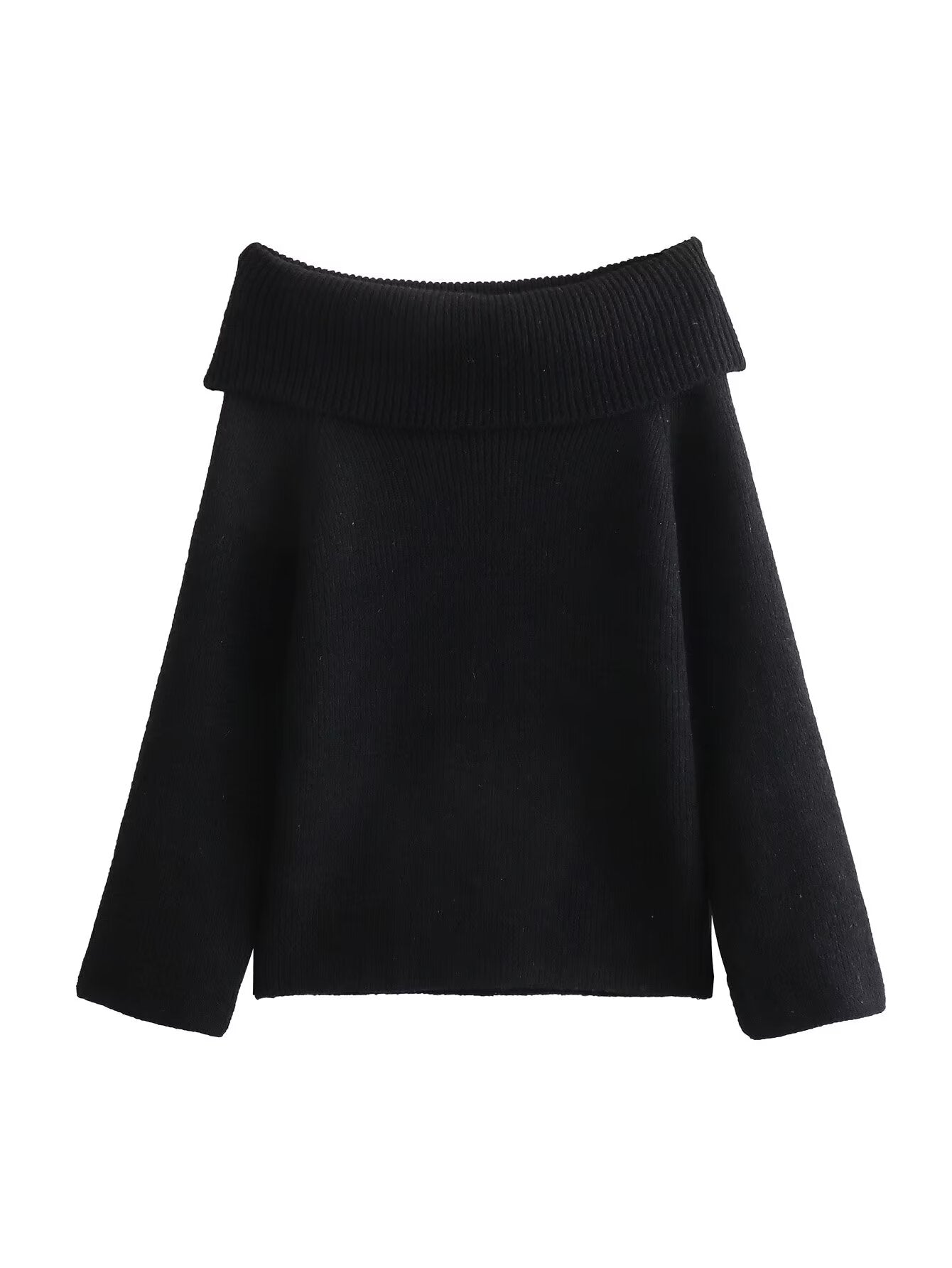Women Fashion Solid Off Shoulder Casual Knitwear Chic Top Sweater Long Sleeve Knitted Pullover For  5