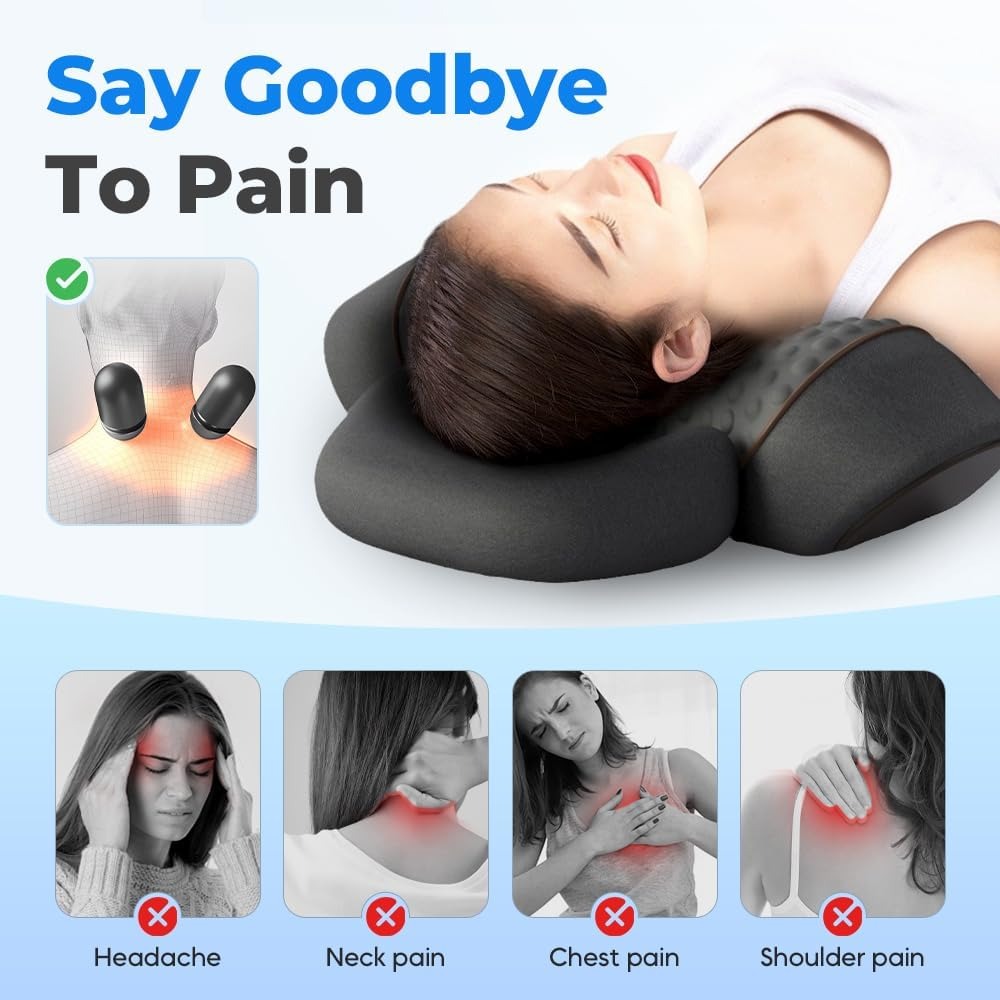 Pillow Massage Neck Hump, 3-in-1 Neck Massage Pillow, Heated Massage Neck Pillow, Memory Foam Pillows