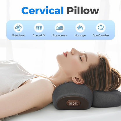 Pillow Massage Neck Hump 3in1 Neck Massage Pillow Heated Massage Neck Pillow Memory Foam Pillows 1