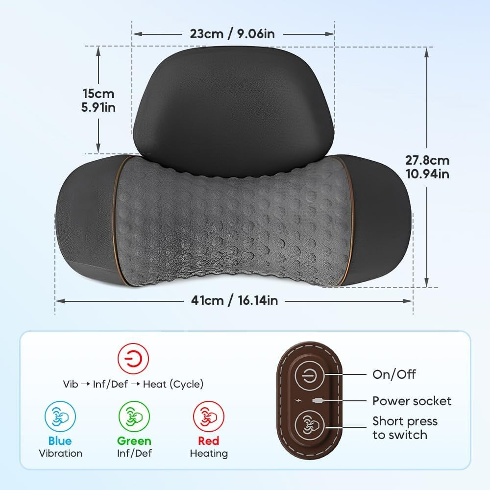 Pillow Massage Neck Hump 3in1 Neck Massage Pillow Heated Massage Neck Pillow Memory Foam Pillows 5