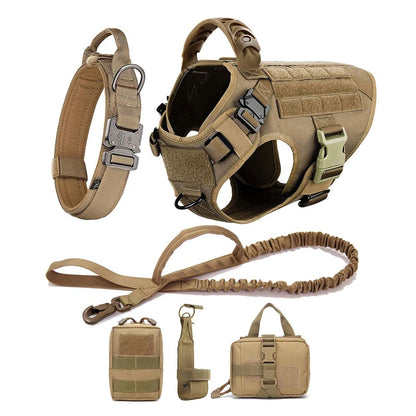 Pet German Shepherd Malinois Training Vest Adjustable Dog Harness And Leash Set With Collar For Med 1