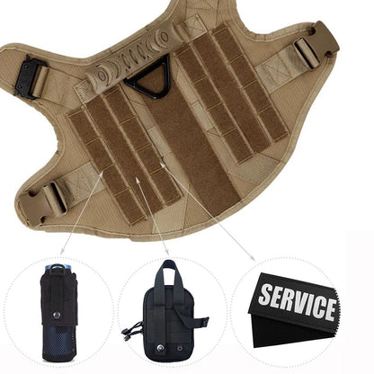 Pet German Shepherd Malinois Training Vest Adjustable Dog Harness And Leash Set With Collar For Med 4
