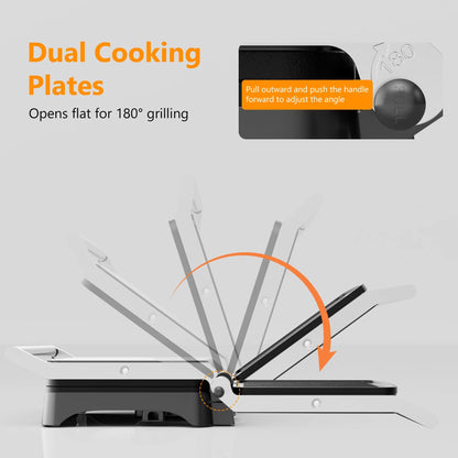 Panini Press Grill Indoor Sandwich Maker With Temperature Setting 4 Slice NonStick Grill 180 Openin 4