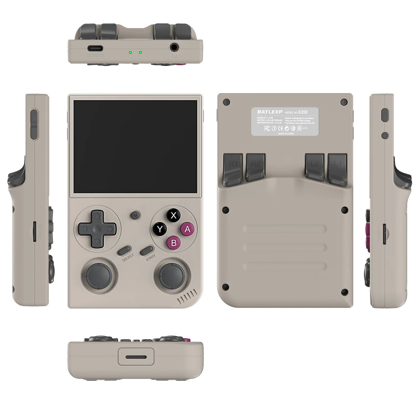 Retro Handheld Game Console With 35Inch IPS Screen Linux OS Dual Joysticks Vibration Motor 64GB Mem 6