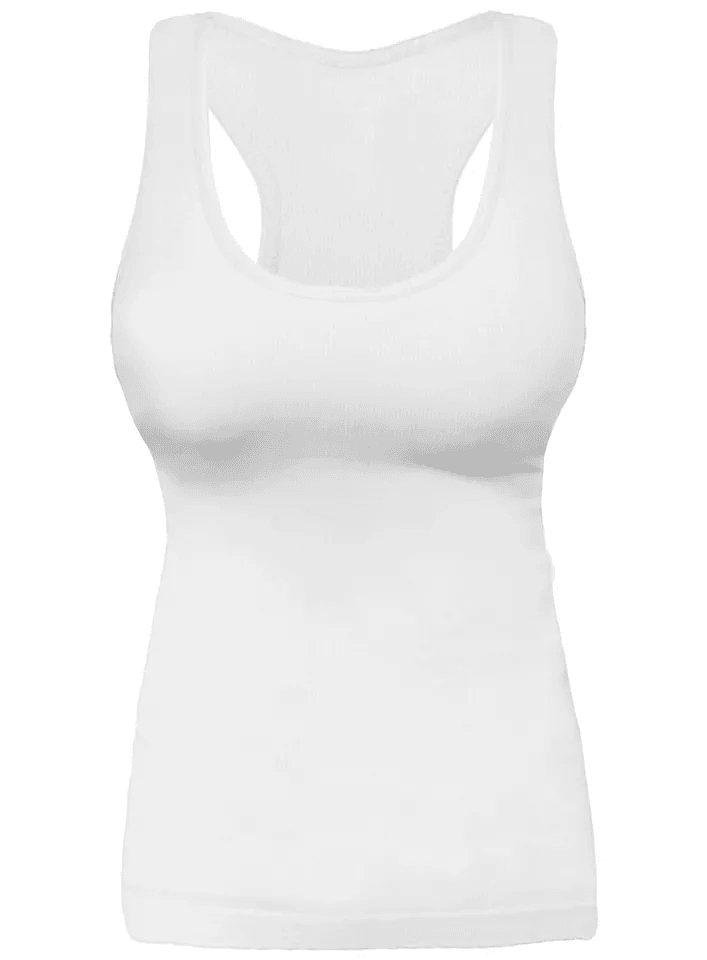 Seamless Ribbed Racerback Camisole Tank  Compression Fit Yoga  Gym Top 3