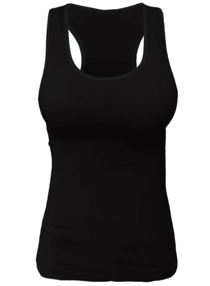 Seamless Ribbed Racerback Camisole Tank – Compression Fit Yoga & Gym Tap