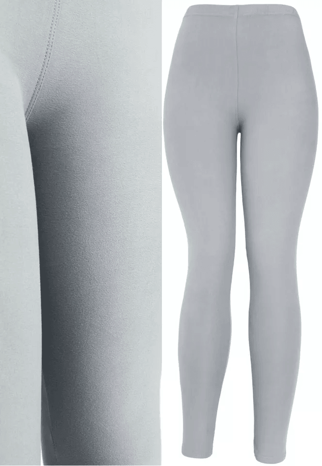 Ultra Soft Solid Brushed Basic Full Regular Plus Leggings, High Waisted Ankle Length Stretch Pants