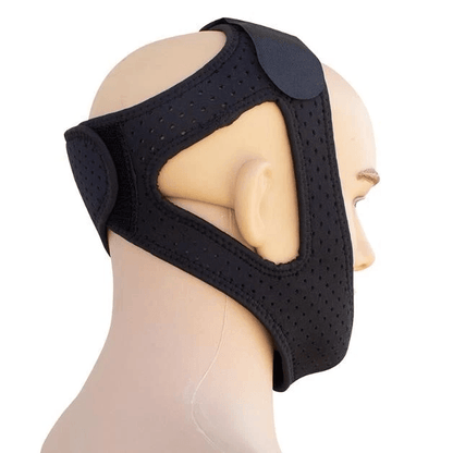 Sleep Apnea Chin Strap, Anti Snoring Jaw Support Solution, Adjustable Neoprene Face Lift Band for Quiet Sleep, V-Shape