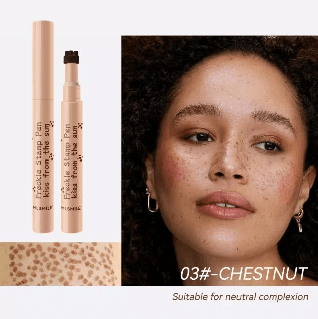 Faux Freckle Pen Stamp Waterproof Color Natural Freckles Makeup Stamp With 5 Sizes For Soft Dot Sun 12