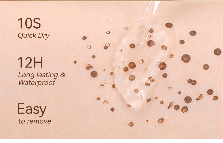 Faux Freckle Pen Stamp Waterproof Color Natural Freckles Makeup Stamp With 5 Sizes For Soft Dot Sun 9