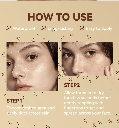 Faux Freckle Pen Stamp Waterproof Color Natural Freckles Makeup Stamp With 5 Sizes For Soft Dot Sun 6