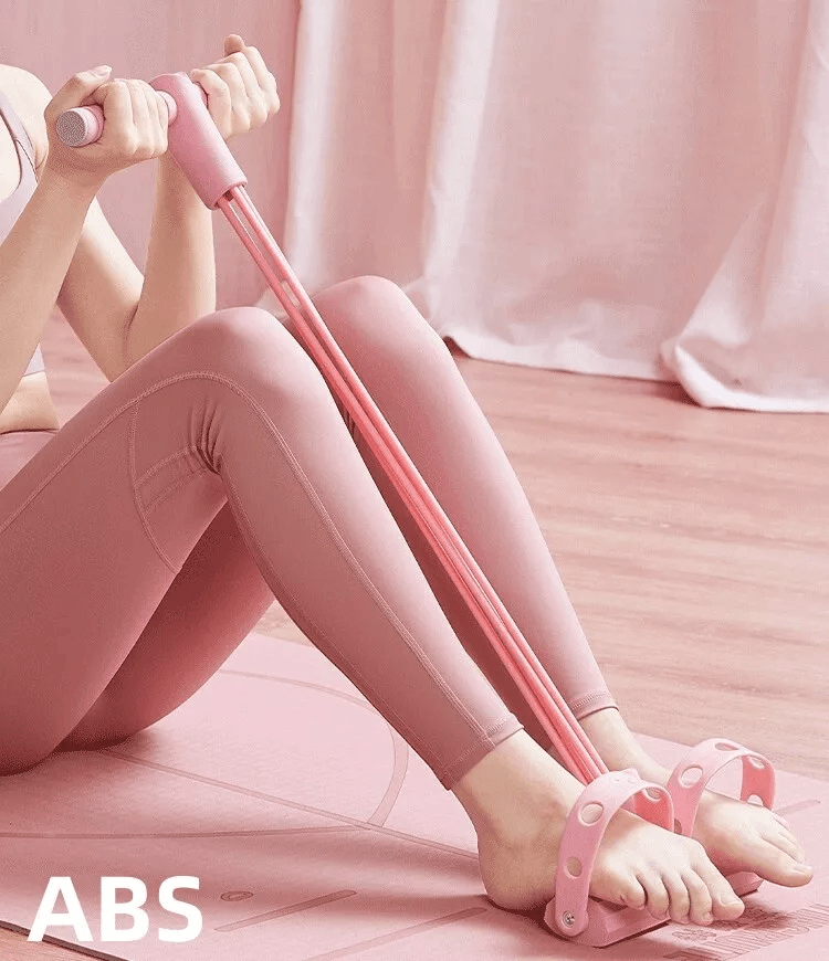 Puller Rope Yoga Exercise Band Foot Pedal Resistance Trainer For Full Body Stretch Pull Home Workou 5