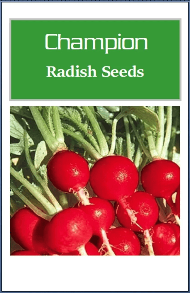 Champion Radish Seeds, Non-GMO Heirloom Garden Seeds for Fresh, Fast Growth