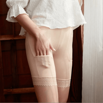 High Waist Women Safety Under Shorts With Pocket Seamless Modal Leggings For Skirt Dress  Plus Size 2