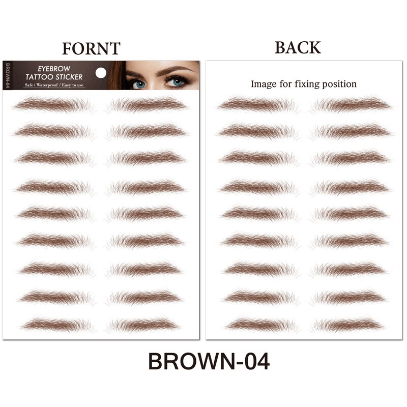 Brow Liner Sticker 6D Bionic Tattoo False Eyebrow Stamp Waterproof Black Brown Reusable StickOn Eye 18