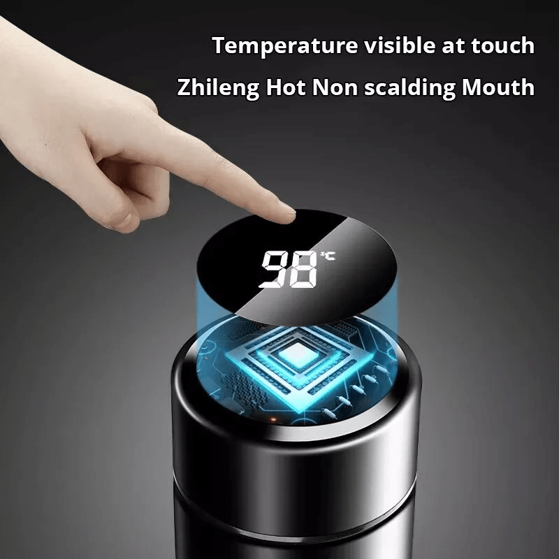 Smart Sports Water Bottle Coffee Thermo With LED Temperature Display Hot  Cold Vacuum Insulated 2
