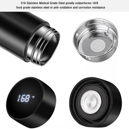 Smart Sports Water Bottle Coffee Thermo With LED Temperature Display Hot  Cold Vacuum Insulated 1
