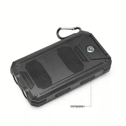 Waterproof Solar Power Bank Portable External Battery Charger Dual USB Outdoor Mobile Phone Emergen 6