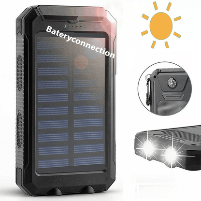 Waterproof Solar Power Bank Portable External Battery Charger Dual USB Outdoor Mobile Phone Emergency Power Supply